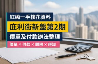 紅磡一手樓花資料：庇利街新盤第2期價單及付款辦法整理